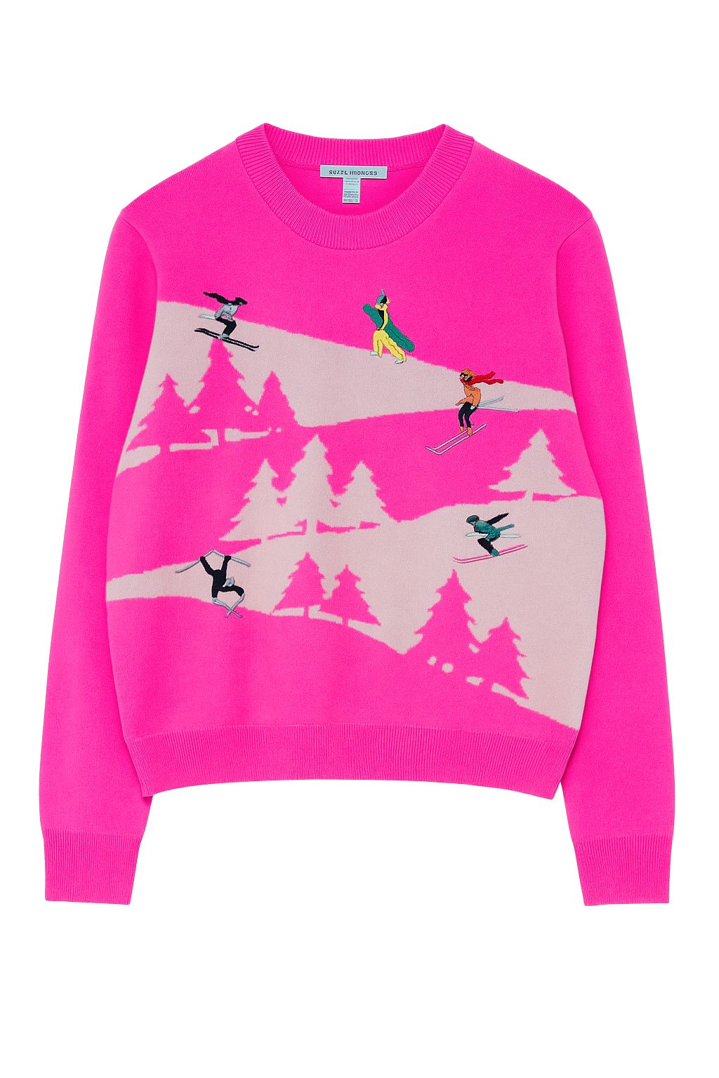 Autumn Cashmere - Snowscape W/ Skiers Sweater