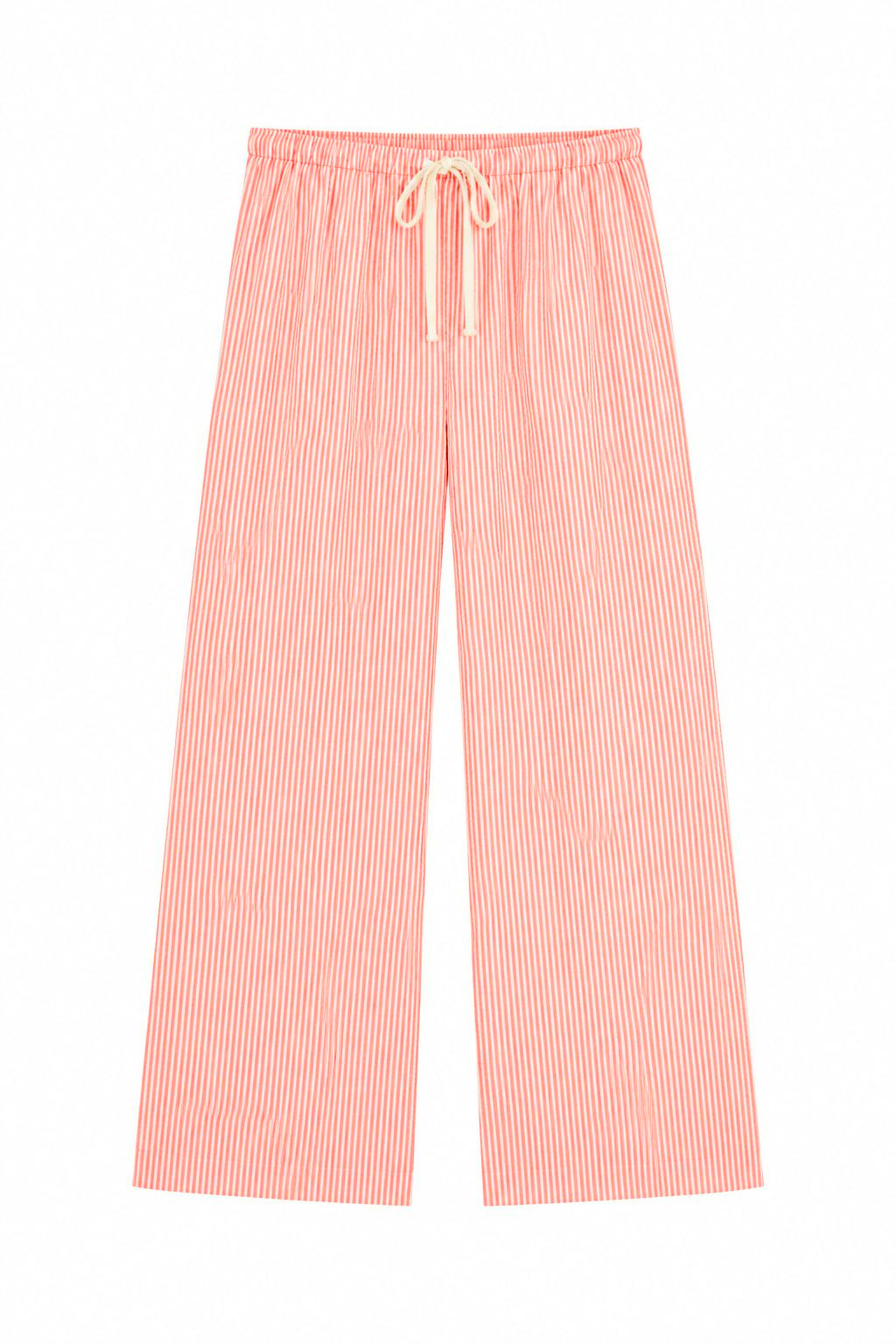 Road G - Drawstring Waist Striped Pants