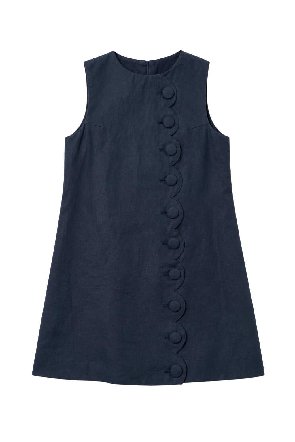 Road G - Linen Scallop Button Dress