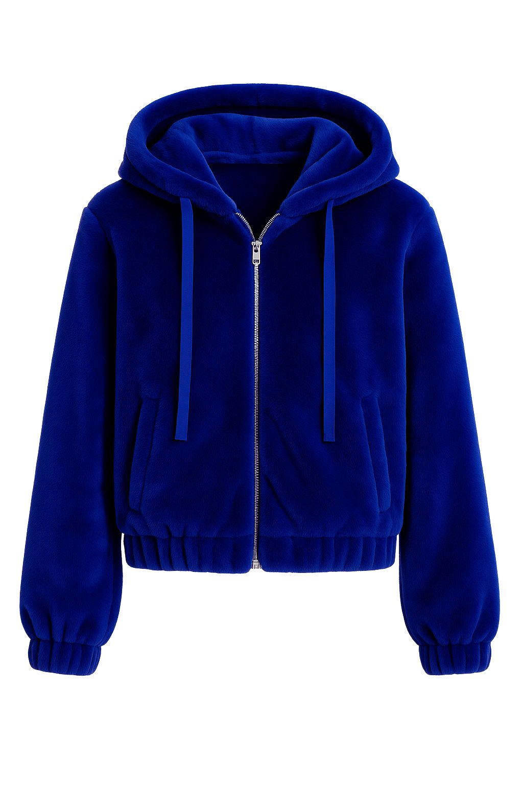 Olive and Bette' s - Faux Fur Hooded Jacket - Blue