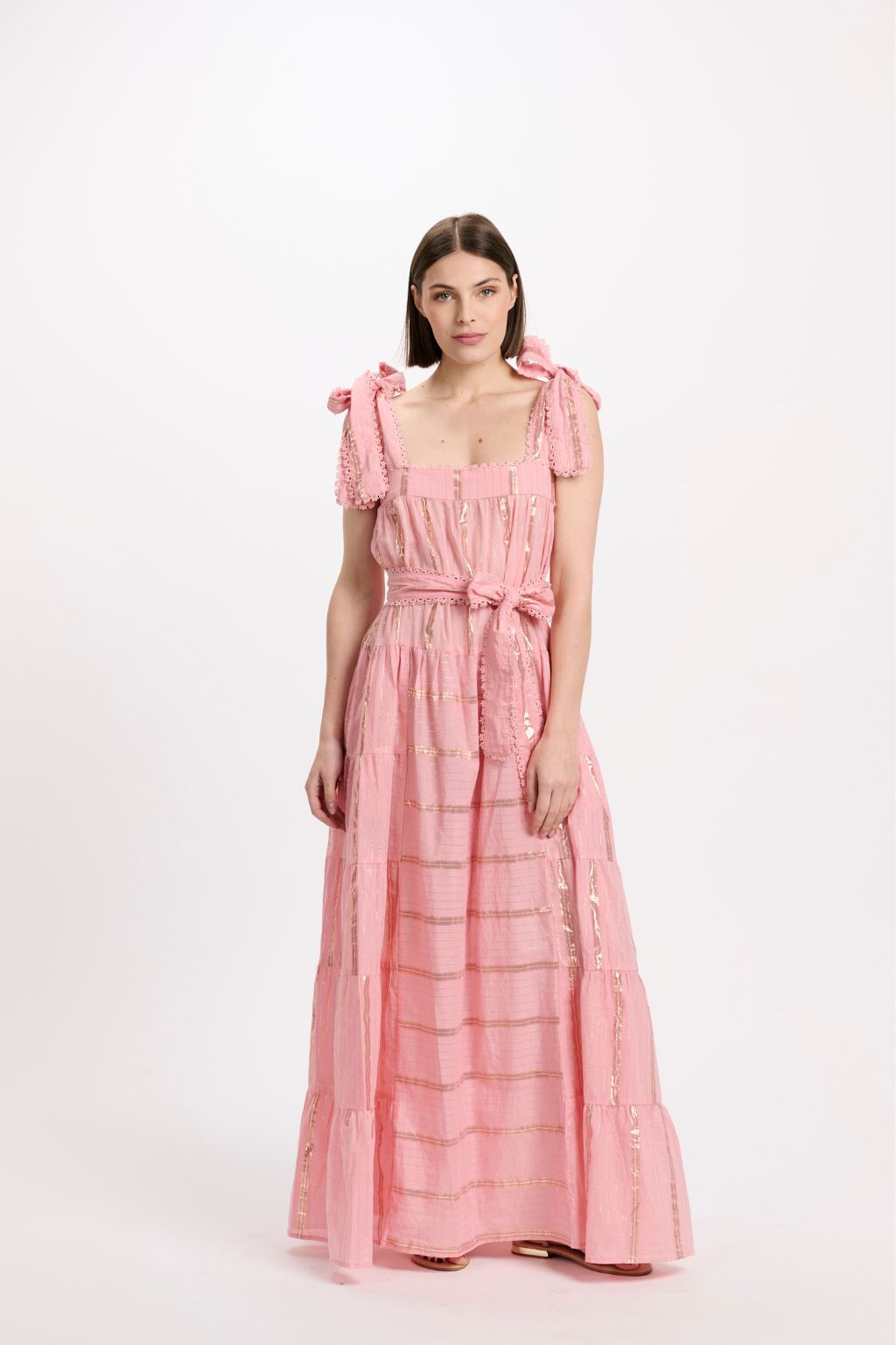 Miss June - Aly Tied Shoulder Maxi Dress