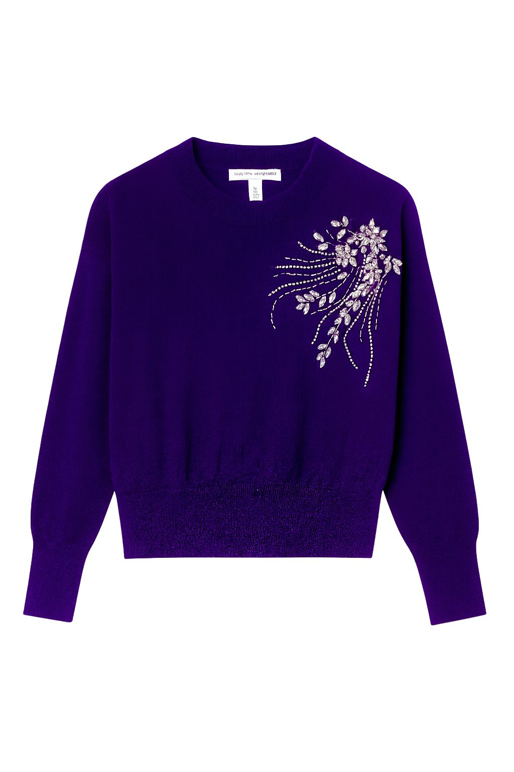 Autumn Cashmere - Boxy Crew W/ Jewel Design