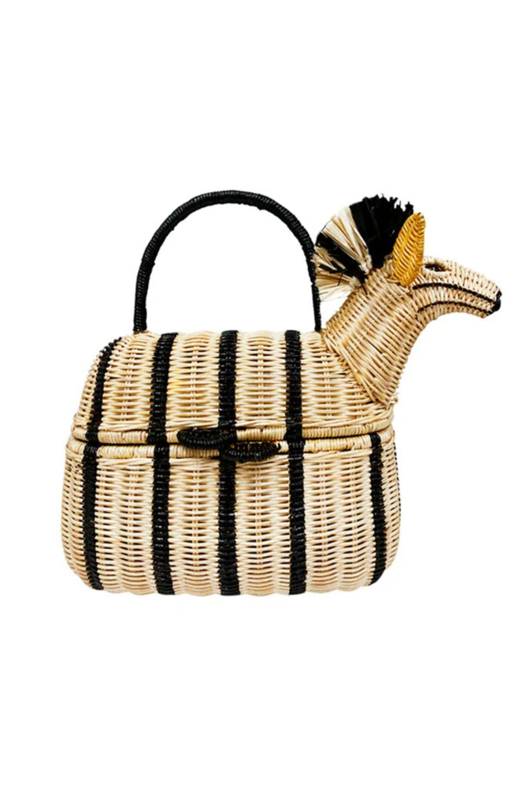 Serpui - Edward Zebra Wicker Bag
