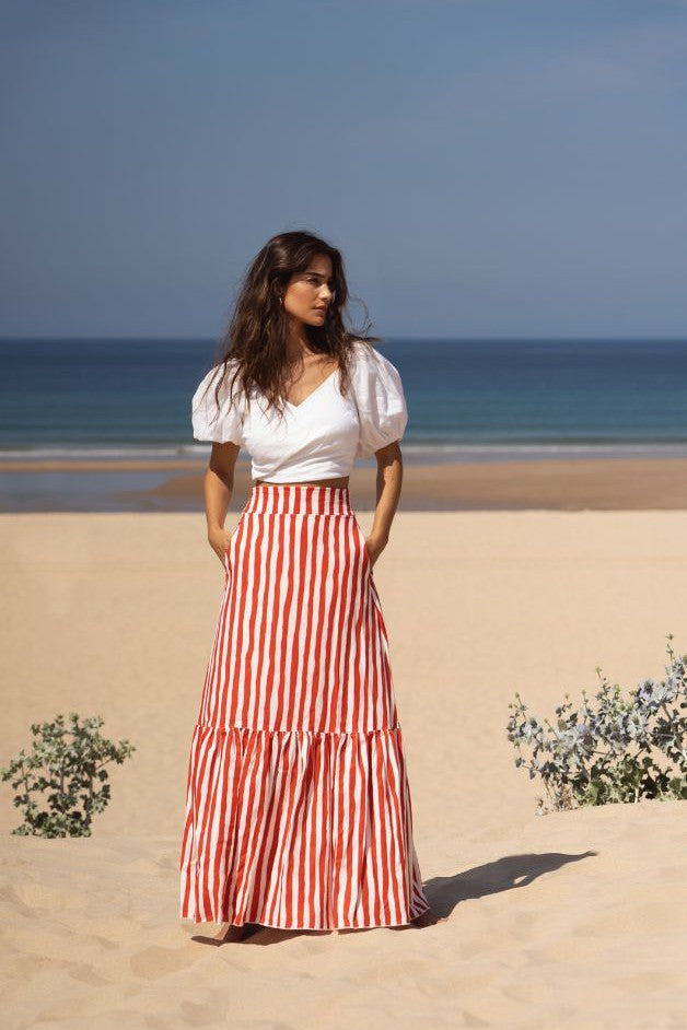 S.O.L.E Lisboa - Oia Skirt - Sailor Red