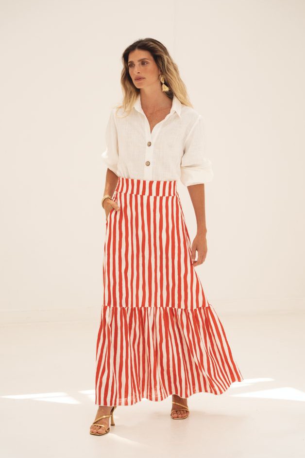 S.O.L.E Lisboa - Oia Skirt - Sailor Red