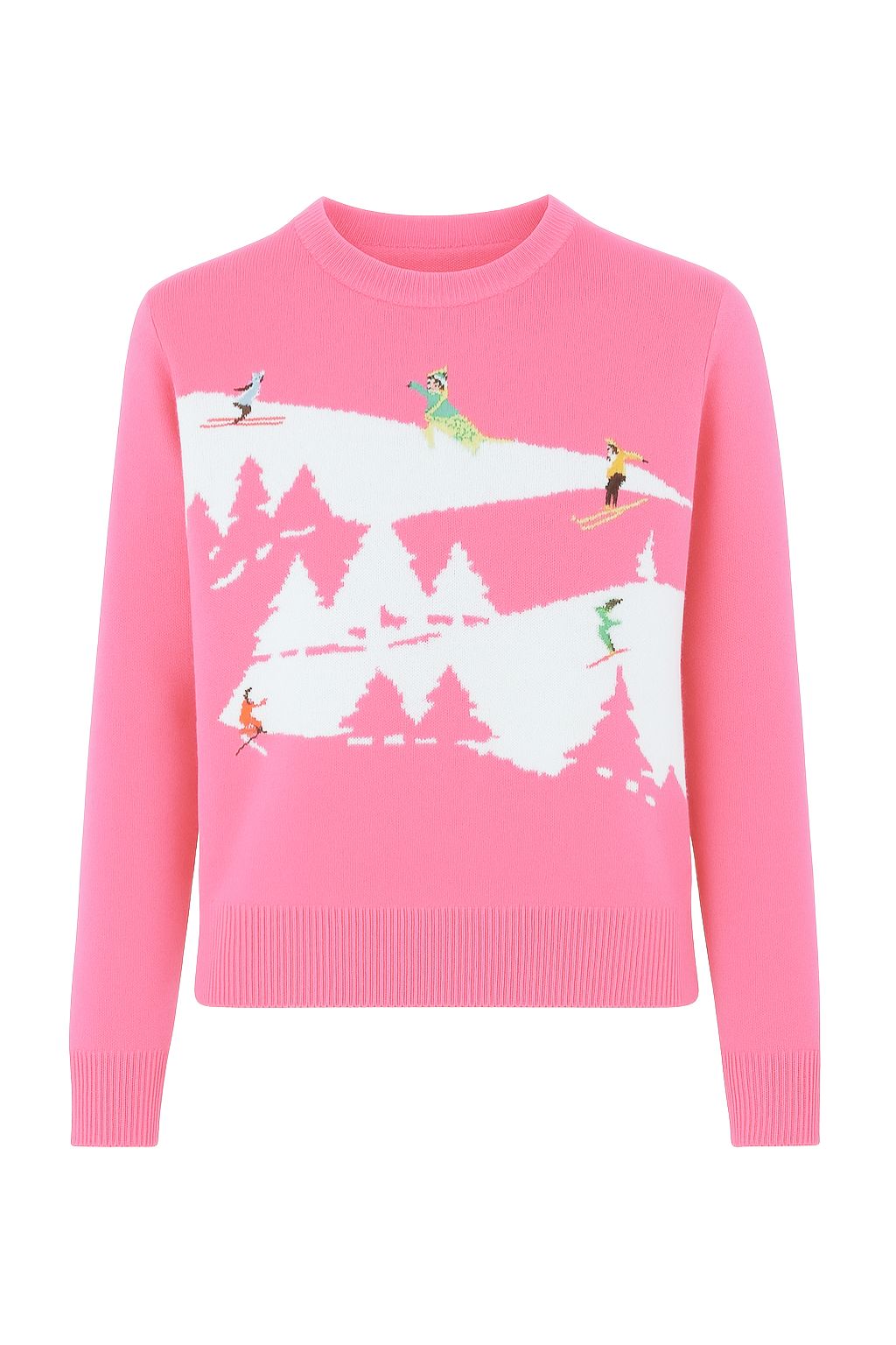 Autumn Cashmere - Snowscape W/ Skiers Sweater