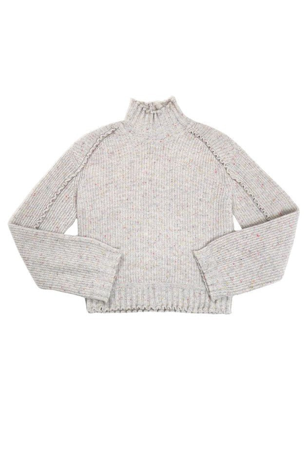 Autumn Cashmere - Shaker Mock W/ Ruffled Detail