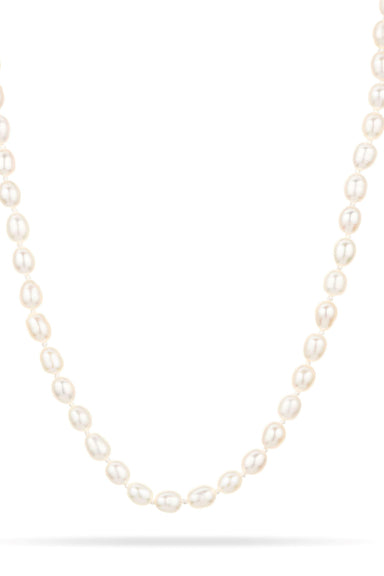 Adina Reyter - Chunky Seed Pearl Necklace With Pave Heart - Olive & Bette's