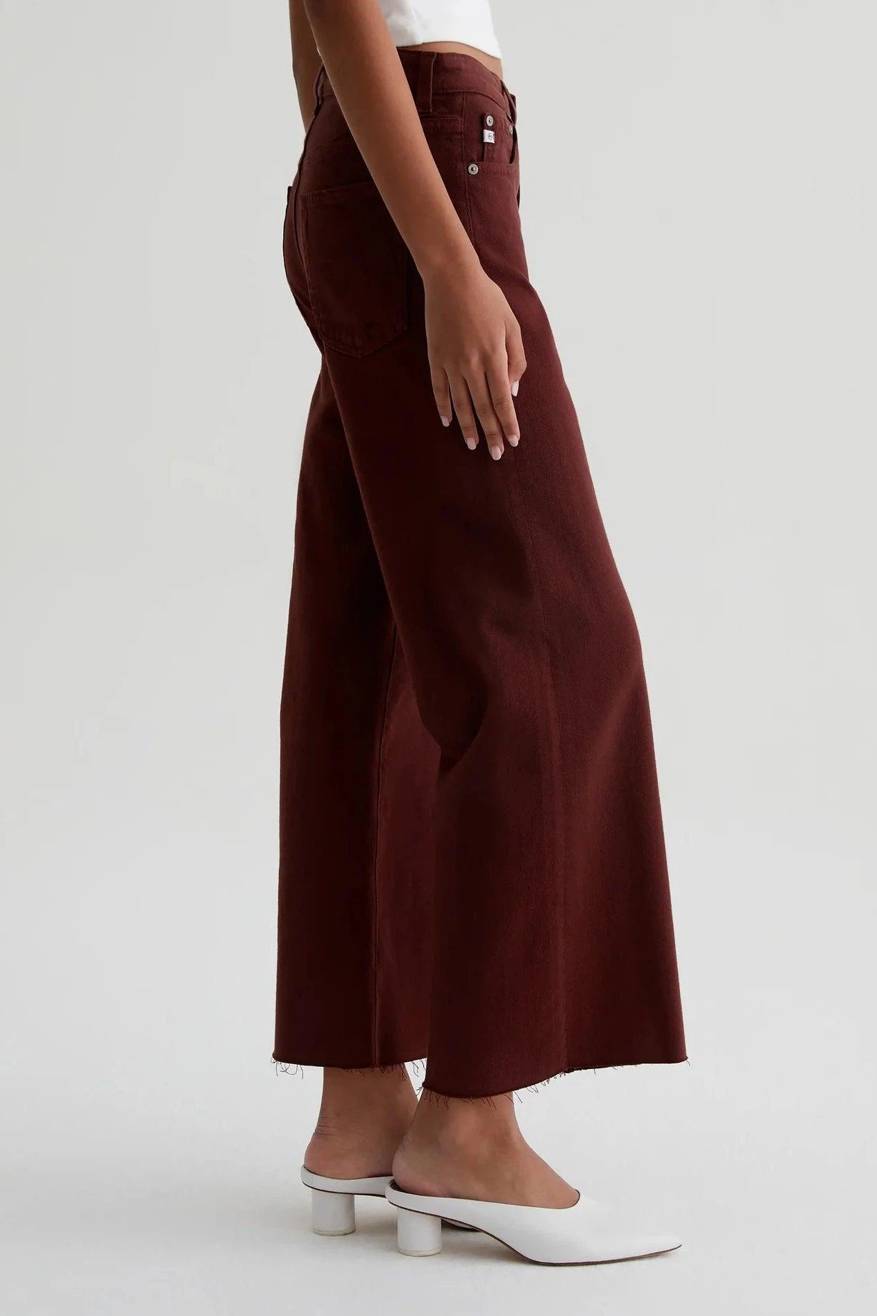 AG - Saige Wide Leg Crop - Dark Plum - Olive & Bette's