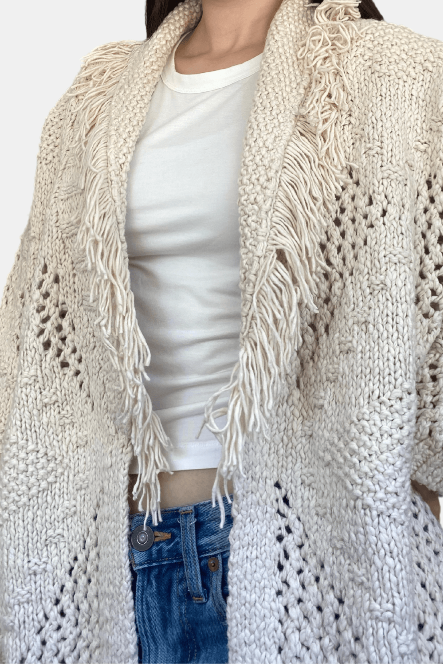 Autumn Cashmere - Fringed Shawl Collar - Olive & Bette's