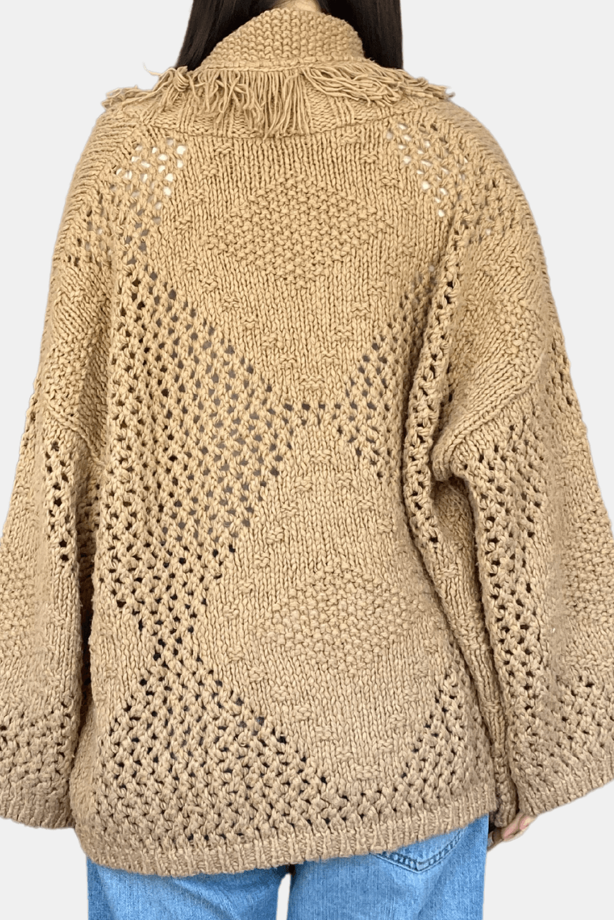 Autumn Cashmere - Fringed Shawl Collar - Olive & Bette's