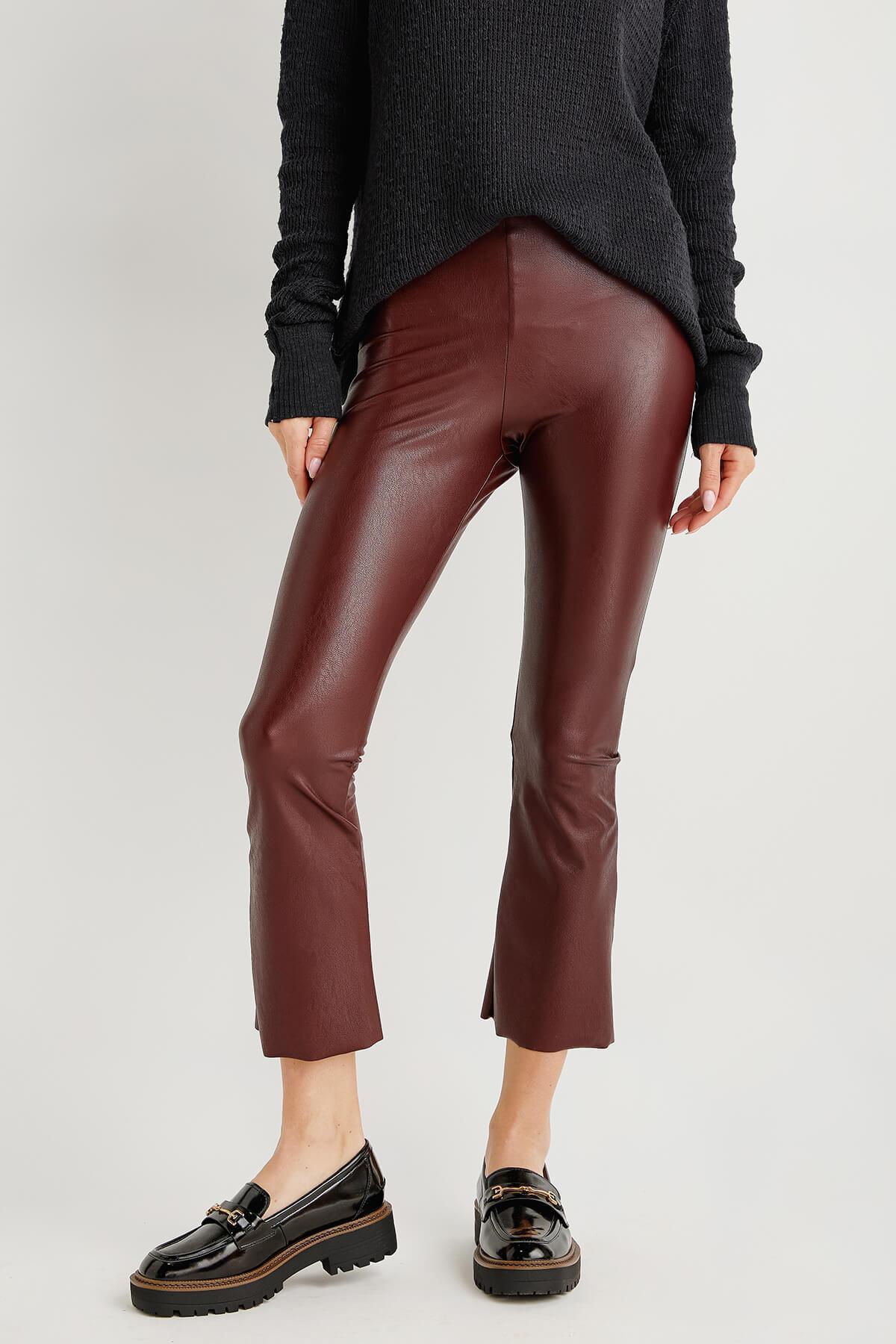 Commando - Faux Leather Crop Flared Legging