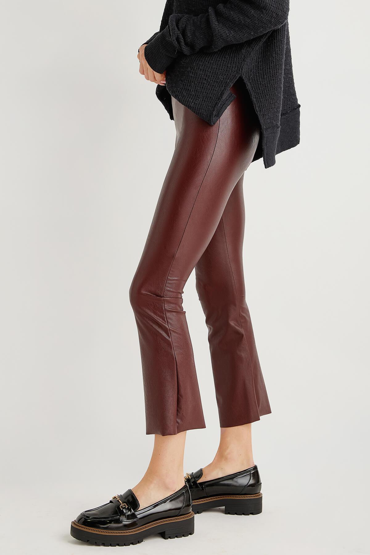 Commando - Faux Leather Crop Flared Legging