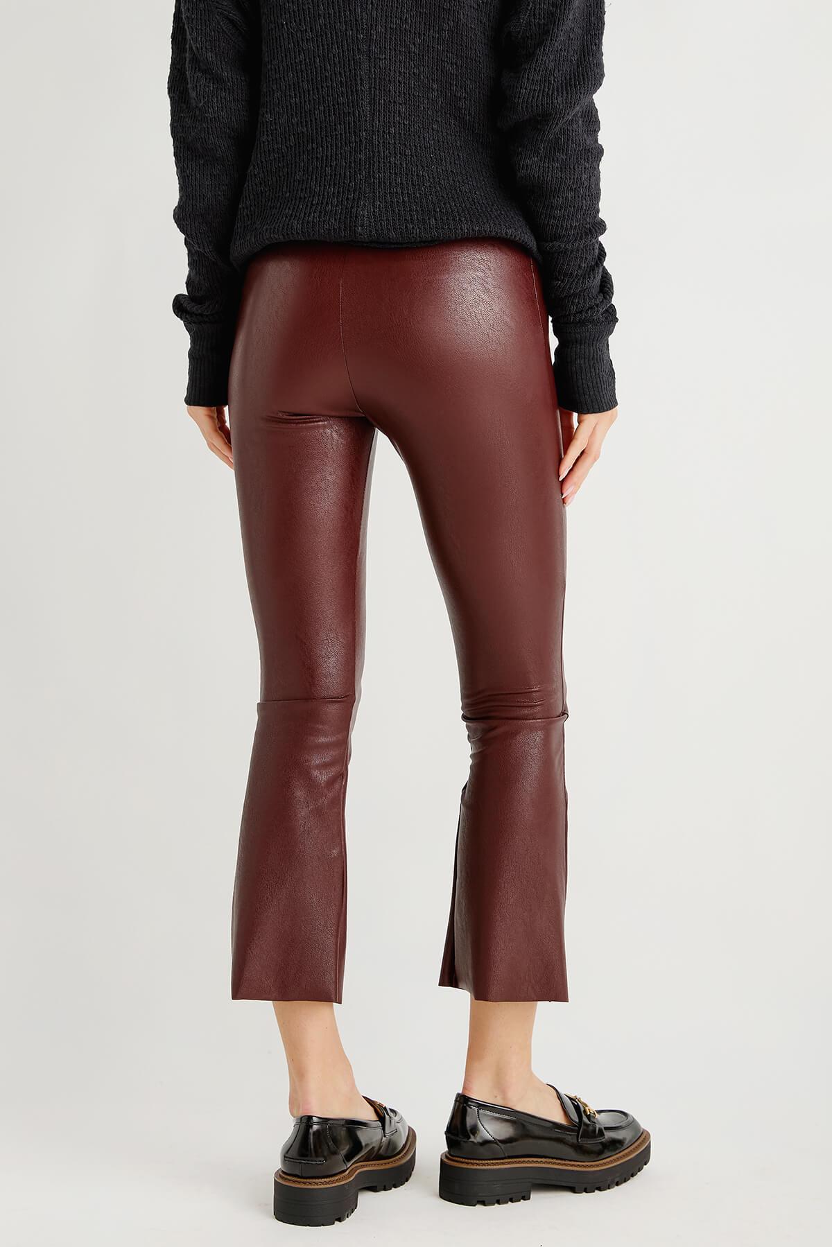 Commando - Faux Leather Crop Flared Legging