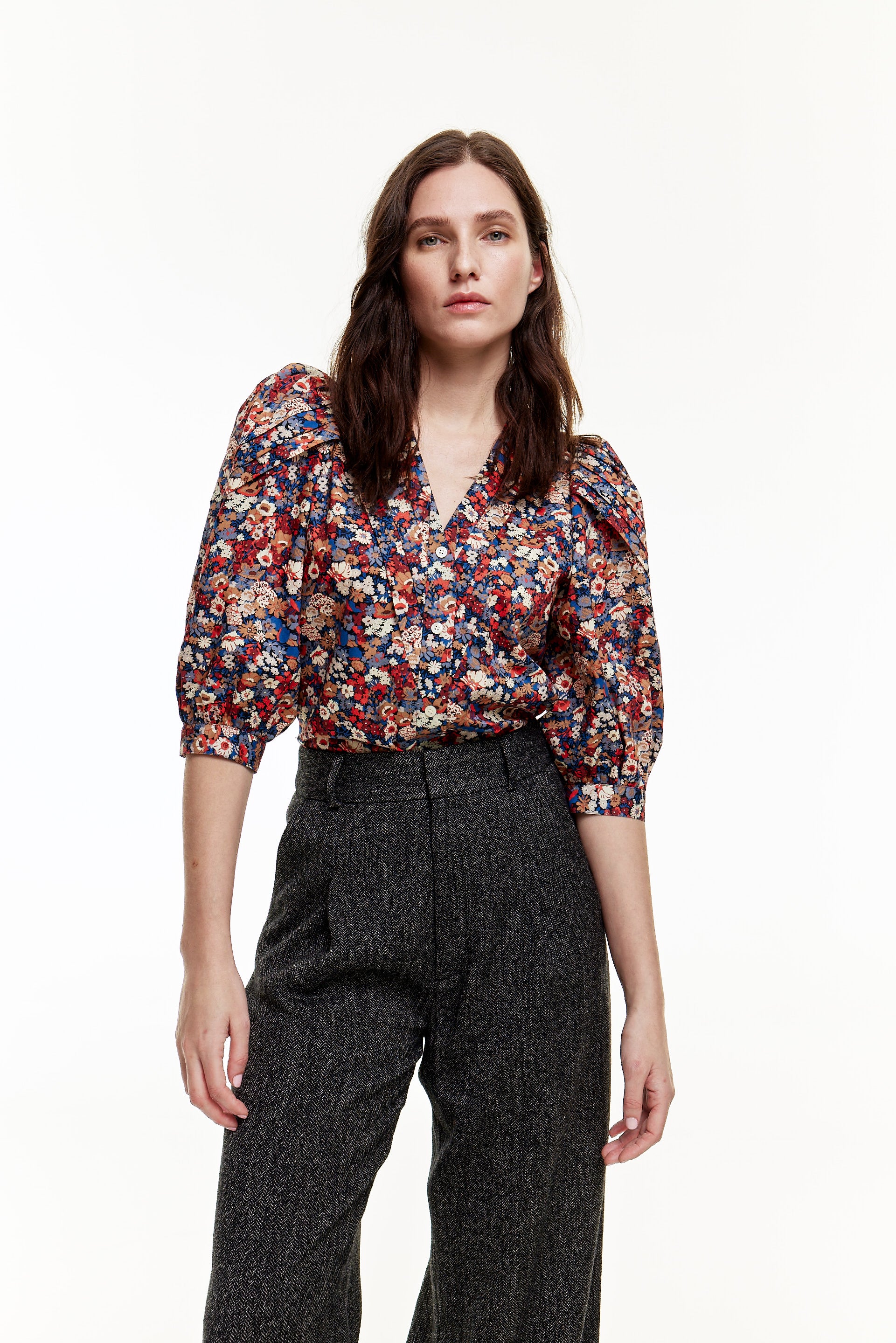 Smythe - V-Neck Frontier Blouse - Multi