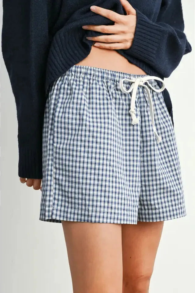 Road G - Gingham Tie Front Short