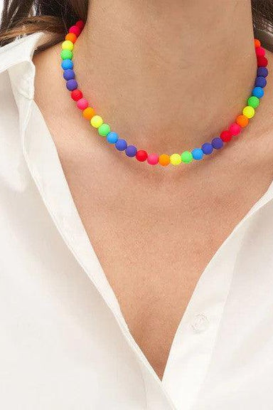 La Mome Bijou - Neon Crush Rainbow Necklace - Olive & Bette's