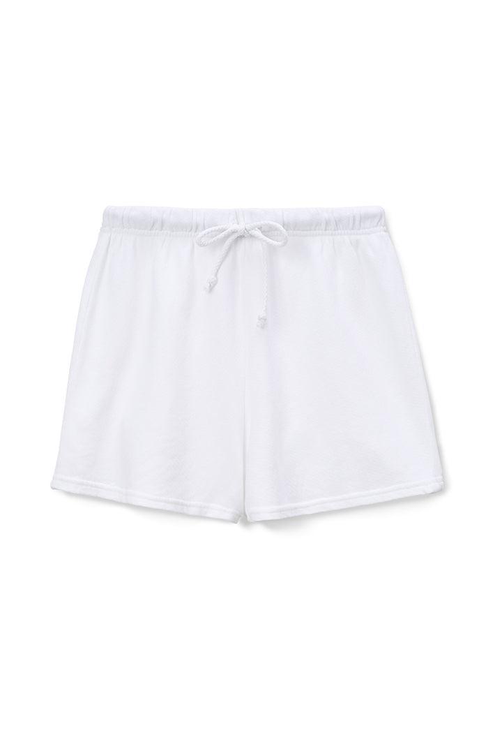 Perfect White Tee - Aruba Fleece Shorts - White