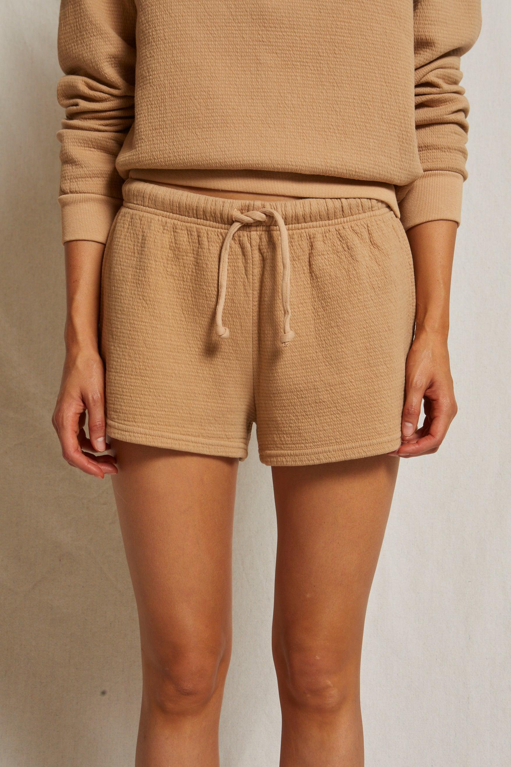 Perfect White Tee - Bonham Military Thermal Quilted Shorts - Olive & Bette's