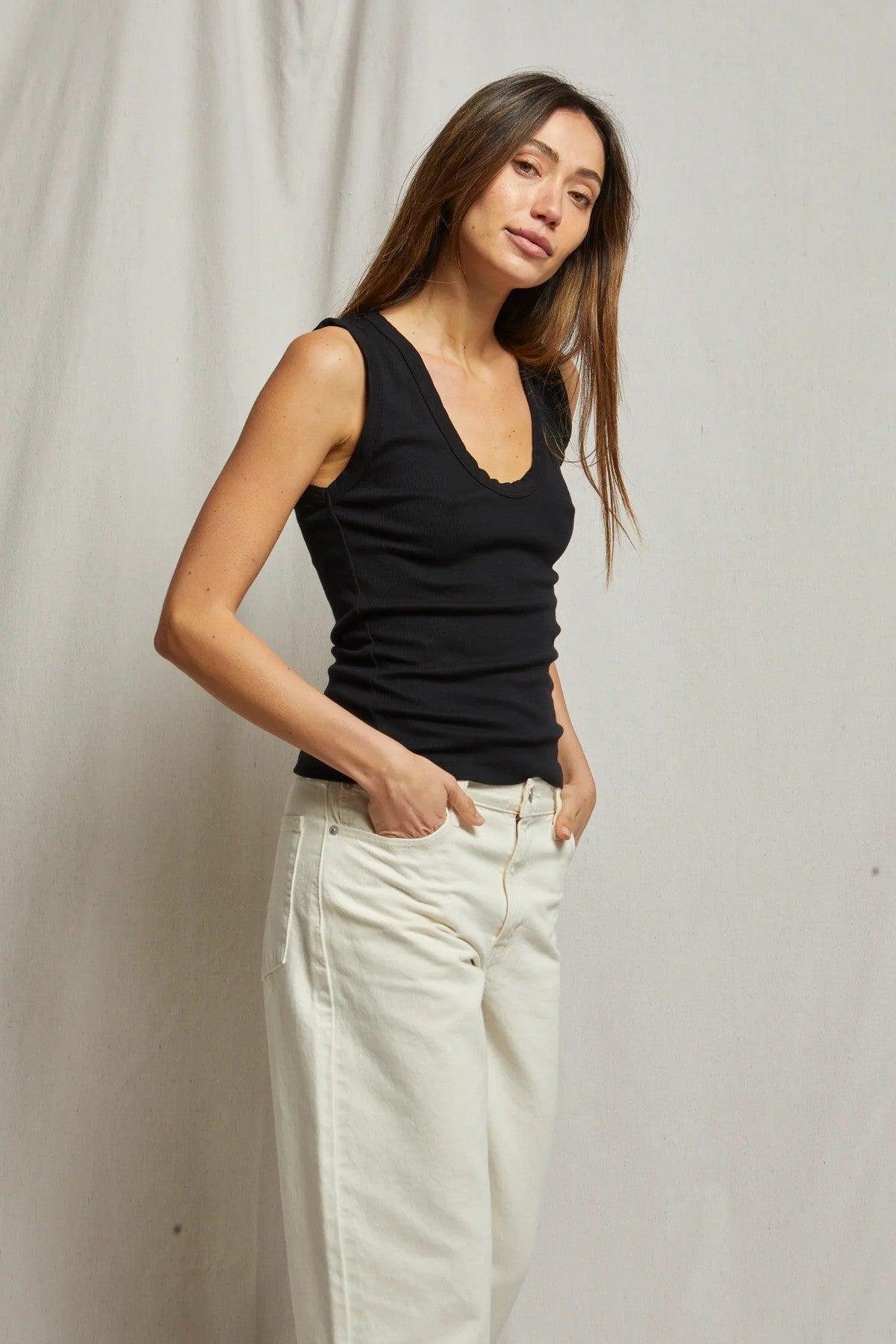 Perfect White Tee - Jordan U Neck Ribbed Tank — Olive & Bette's