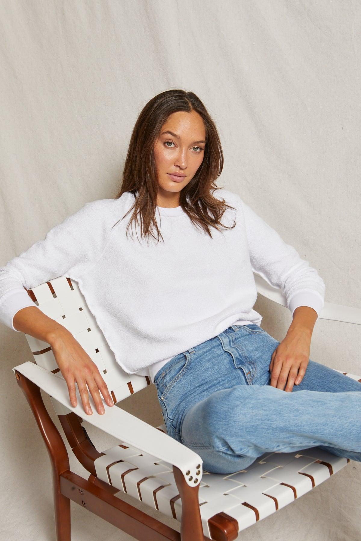 Perfect White Tee - Ziggy Inside Out Sweatshirt — Olive & Bette's