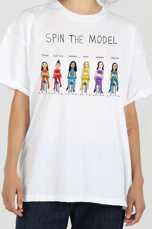 Unfortunate Portrait - Spin the Model Boyfriend Tee - Olive & Bette's