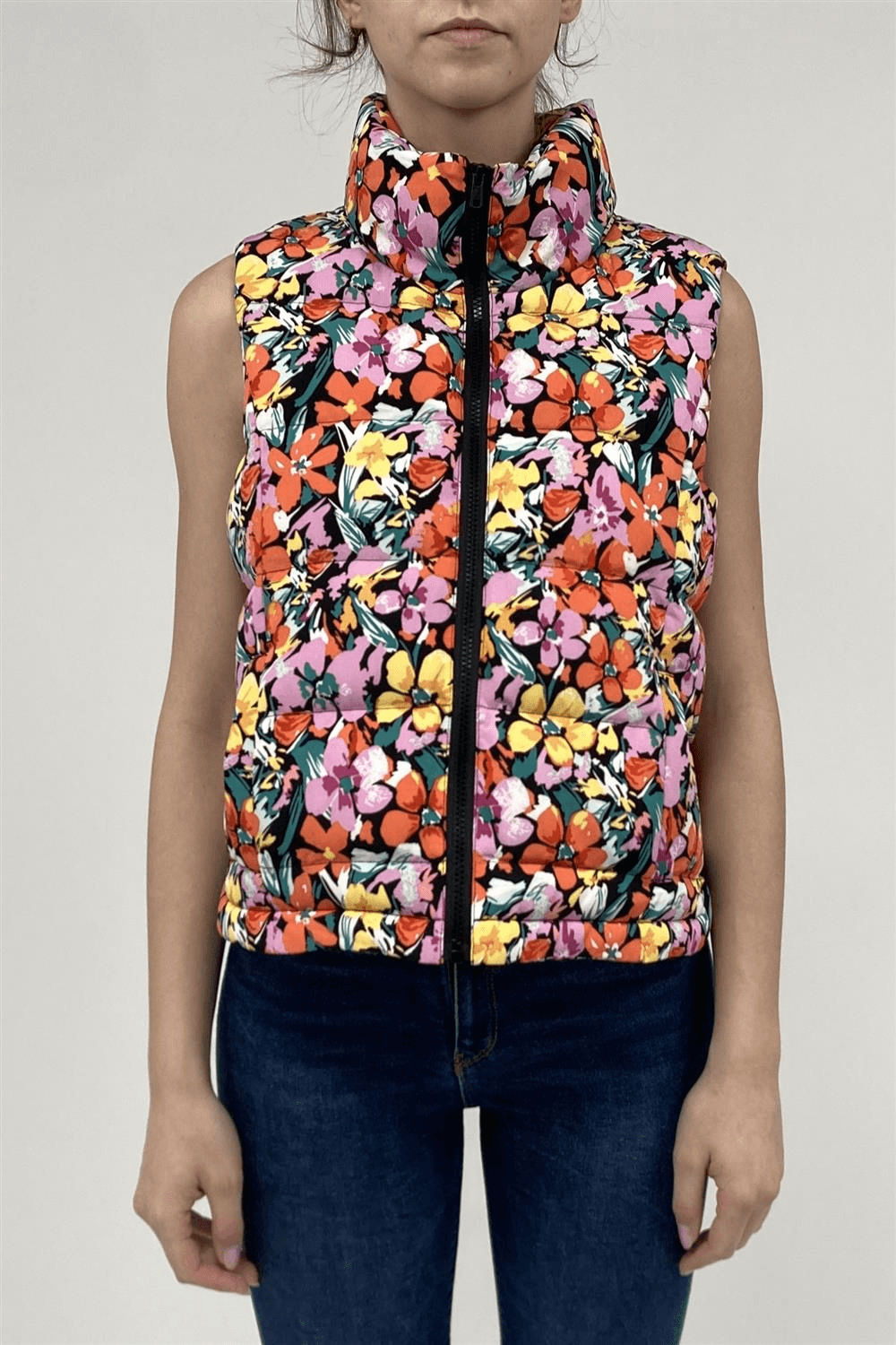 Olive and Bette's - Bright Floral Print Vest