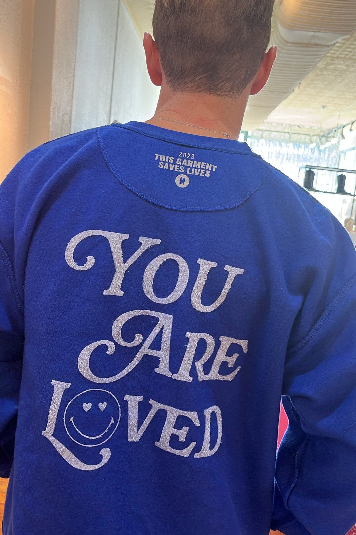 LOVED Collection - Reversible Crewneck - Royal Blue